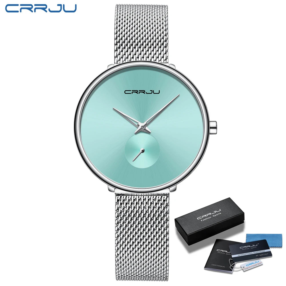 Fashion Women Watch Luxury Casual Simple Ladies Daily Dress Mesh Wristwatch