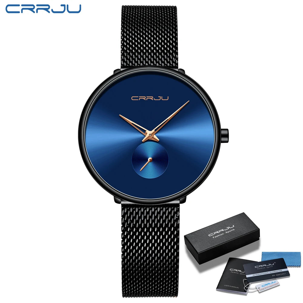 Fashion Women Watch Luxury Casual Simple Ladies Daily Dress Mesh Wristwatch