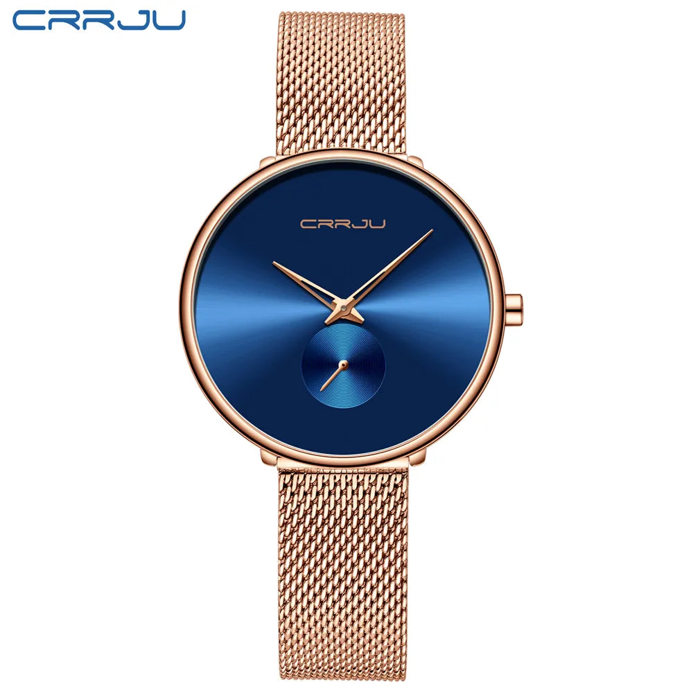 Fashion Women Watch Luxury Casual Simple Ladies Daily Dress Mesh Wristwatch