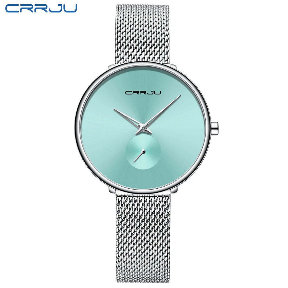 Fashion Women Watch Luxury Casual Simple Ladies Daily Dress Mesh Wristwatch