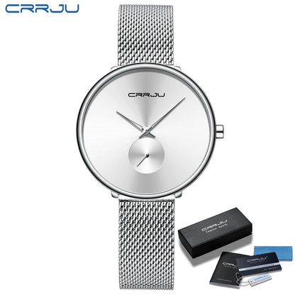 Fashion Women Watch Luxury Casual Simple Ladies Daily Dress Mesh Wristwatch