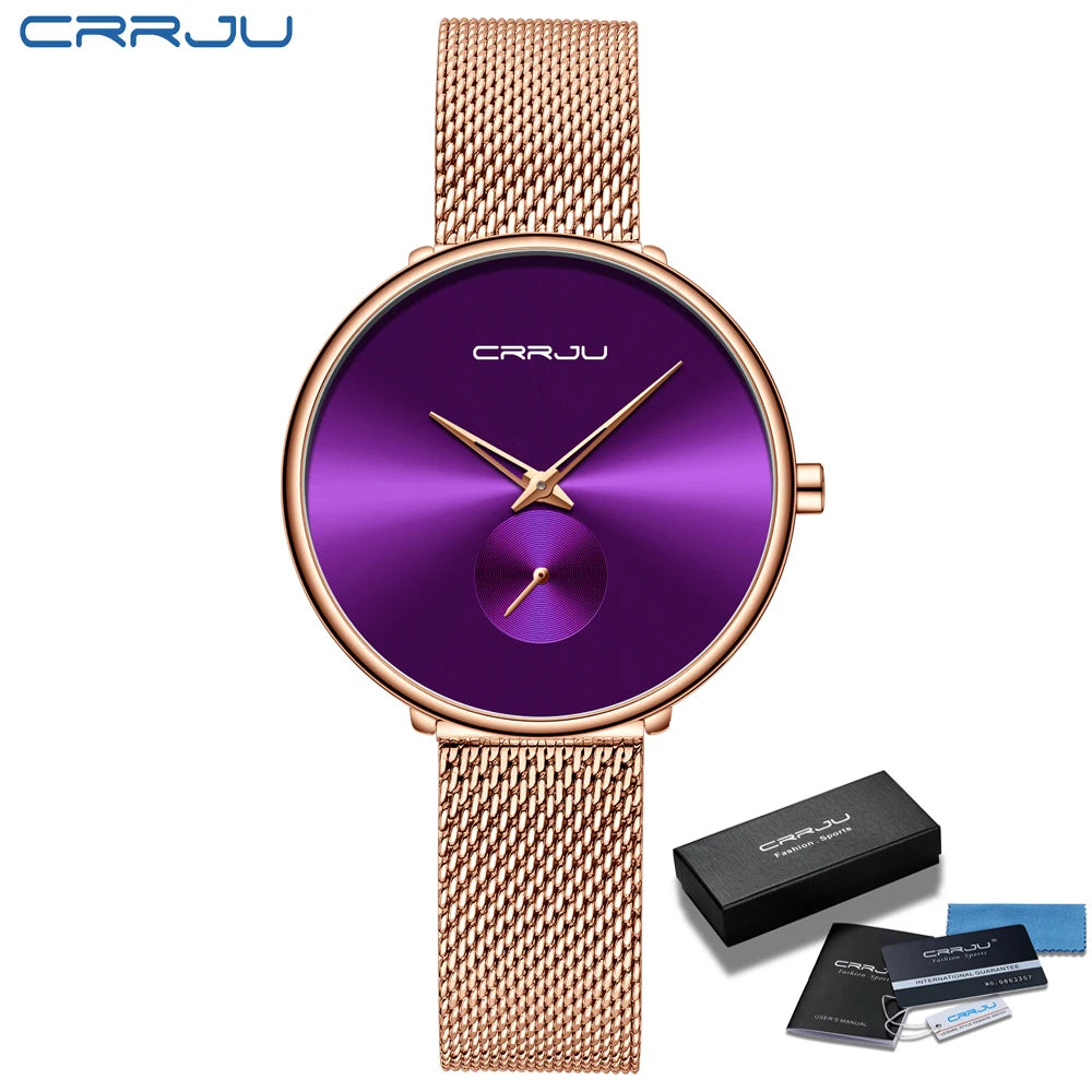 Fashion Women Watch Luxury Casual Simple Ladies Daily Dress Mesh Wristwatch