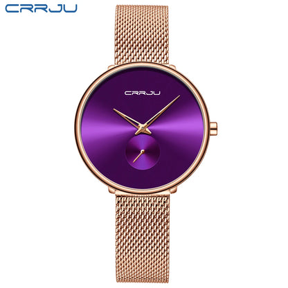 Fashion Women Watch Luxury Casual Simple Ladies Daily Dress Mesh Wristwatch