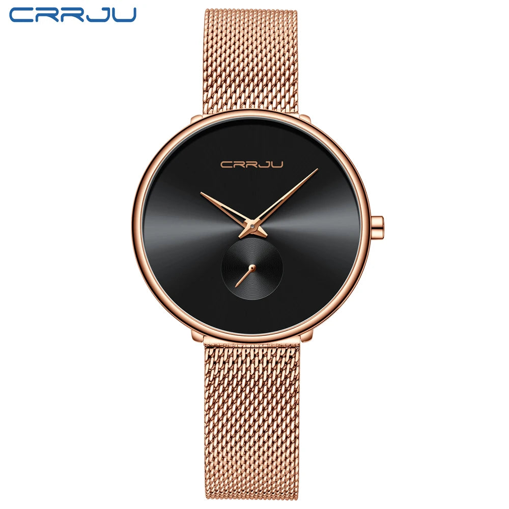 Fashion Women Watch Luxury Casual Simple Ladies Daily Dress Mesh Wristwatch