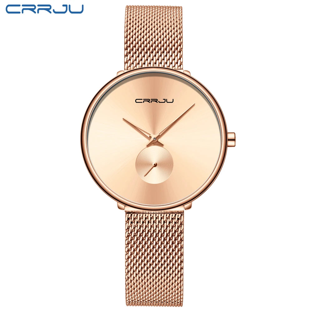 Fashion Women Watch Luxury Casual Simple Ladies Daily Dress Mesh Wristwatch