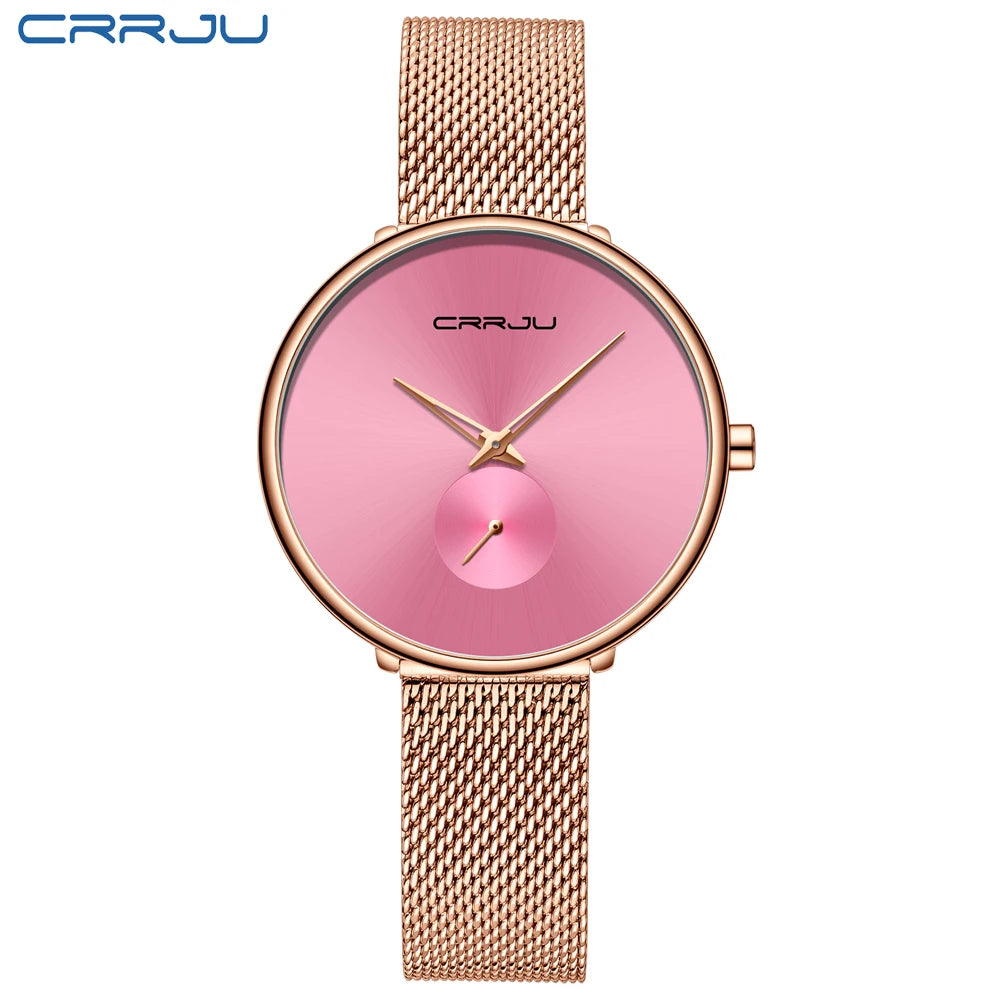 Fashion Women Watch Luxury Casual Simple Ladies Daily Dress Mesh Wristwatch