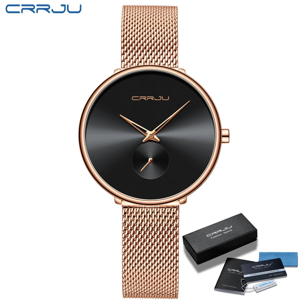 Fashion Women Watch Luxury Casual Simple Ladies Daily Dress Mesh Wristwatch