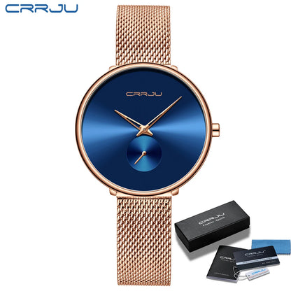 Fashion Women Watch Luxury Casual Simple Ladies Daily Dress Mesh Wristwatch