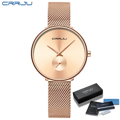 Fashion Women Watch Luxury Casual Simple Ladies Daily Dress Mesh Wristwatch