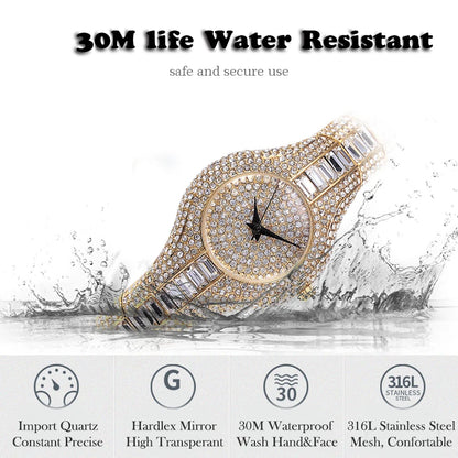 Small Womens Watch Shockproof Waterproof Luxury Ladies Ar Metal Watch Bracelets