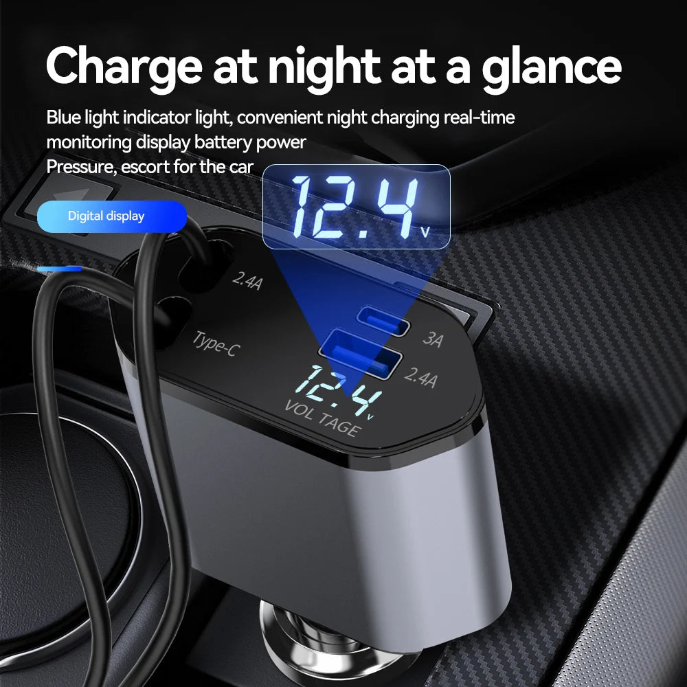 120W Car Charger Car Super Fast Charging